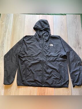 The North Face Cyclone Black Hooded Windbreaker Jacket
